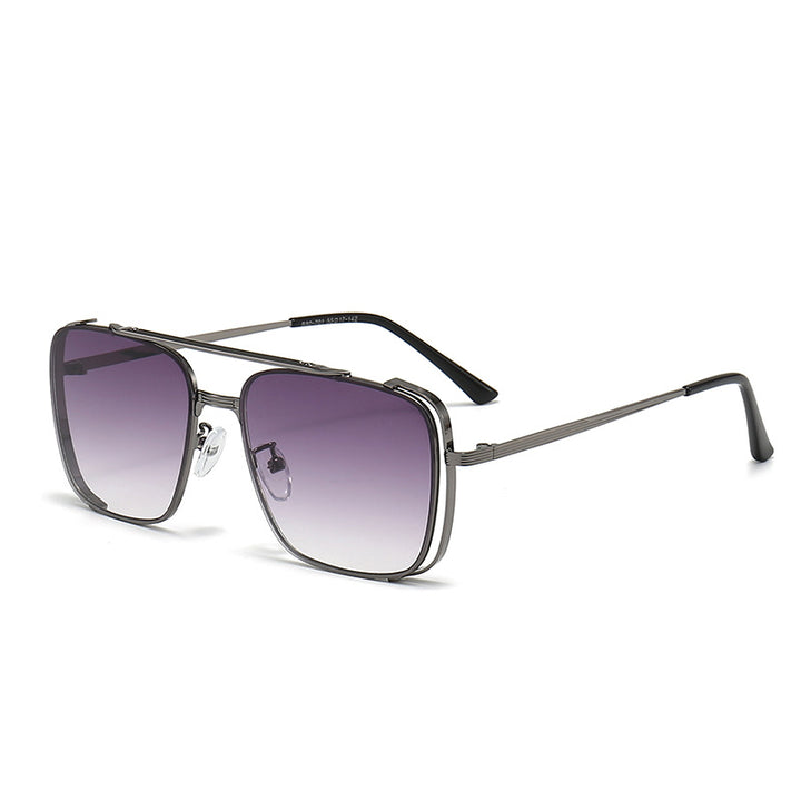Women's fashionable square sunglasses with elegant metal frame Bowlift