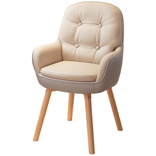 Modern Dining Chair With High-Quality Faux Leather Cover And Ergonomic Shape Bowlift