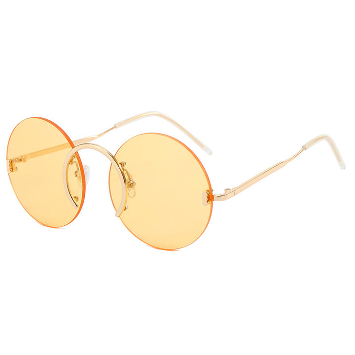 Women's fashionable round sunglasses with innovative metal frame Bowlift