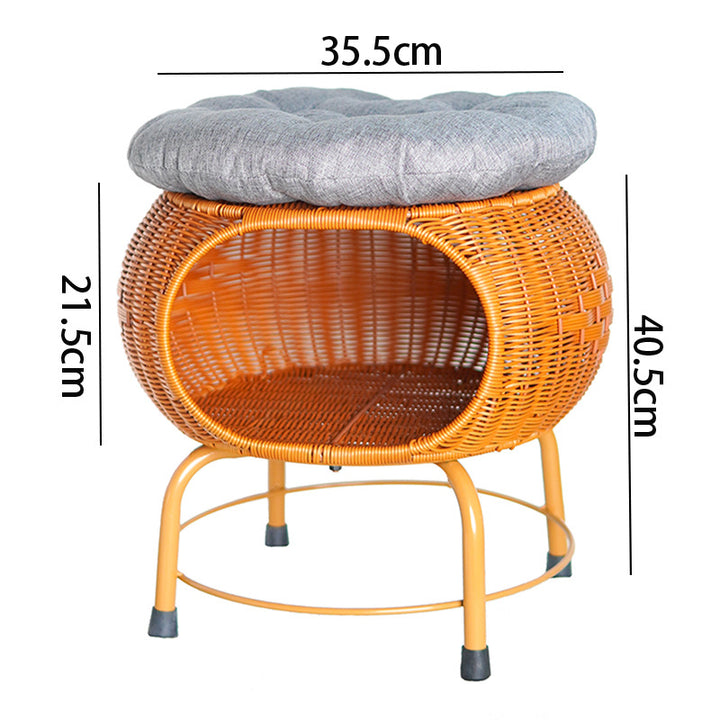 Cozy Rattan Storage Ottoman Bowlift