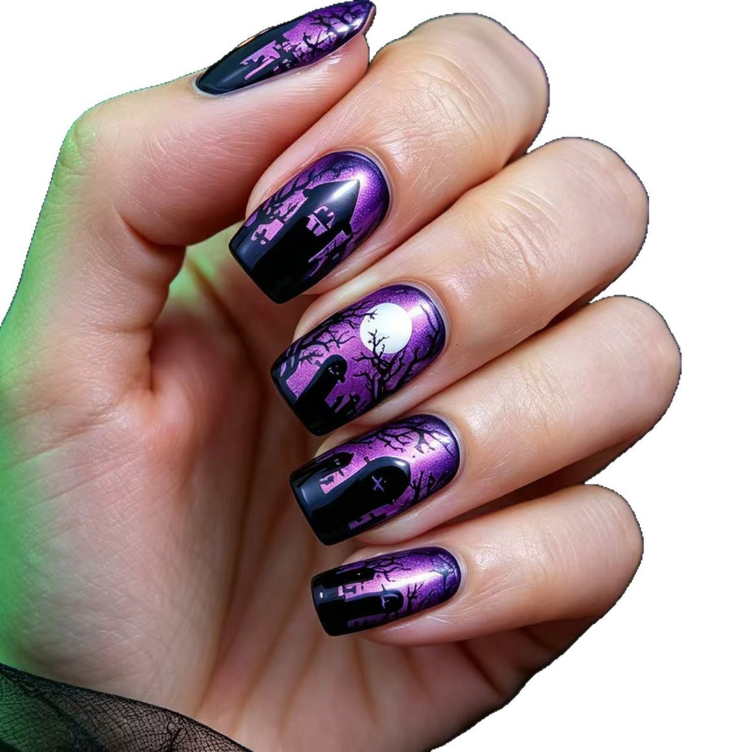Artistic Halloween-Themed Nail Art Bowlift
