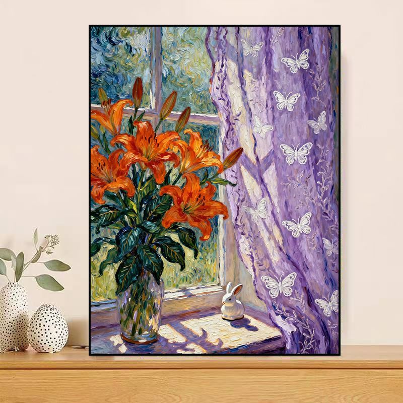 Vintage Floral Canvas Art Print Bowlift