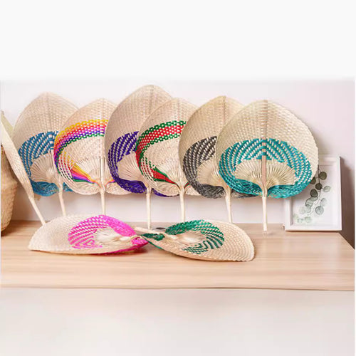 Women handmade fan made of natural material Bowlift