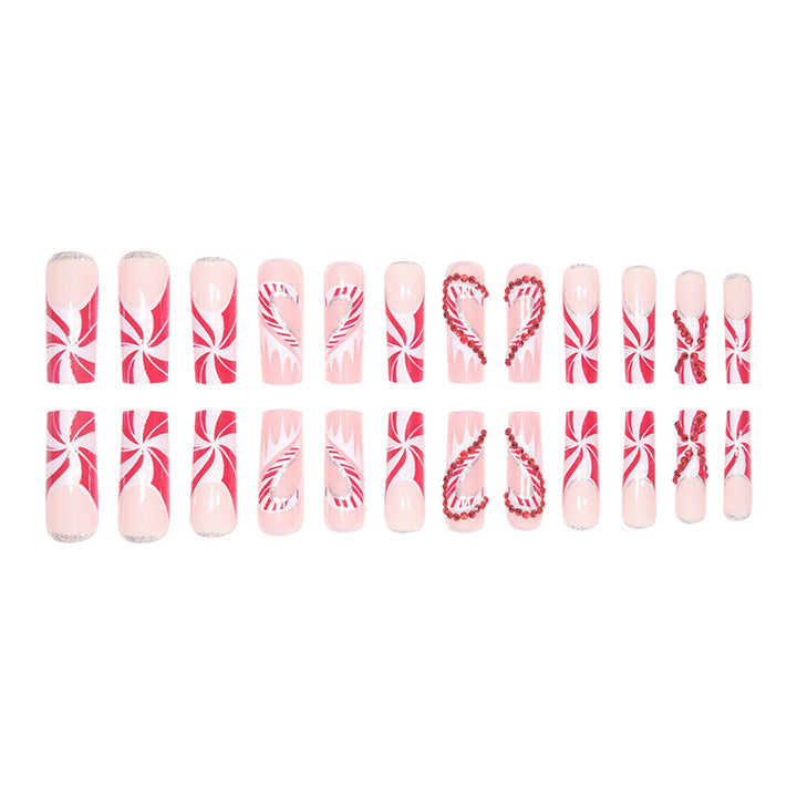Festive Holiday Themed Luxury Press-On Nails Bowlift