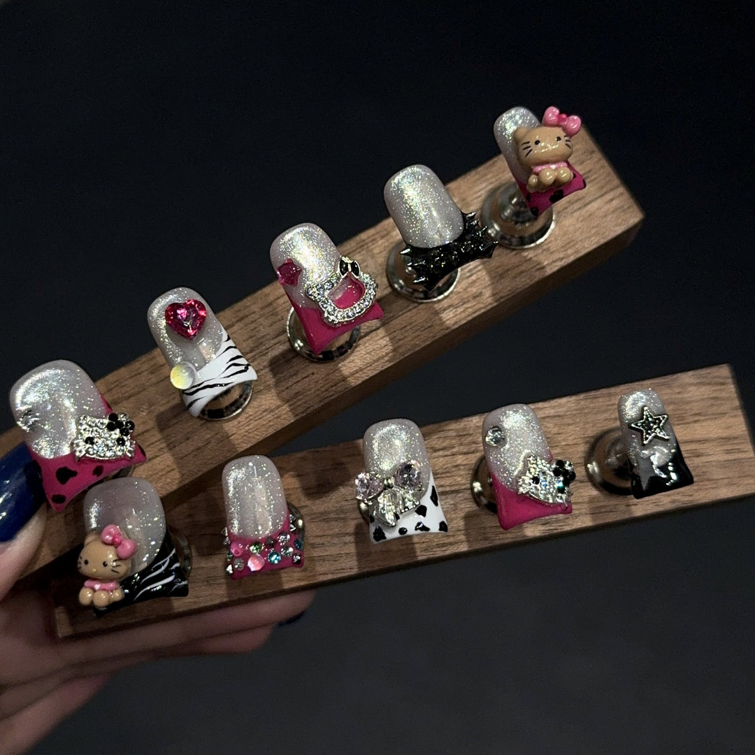 Creative Art Nails with Playful Design Bowlift