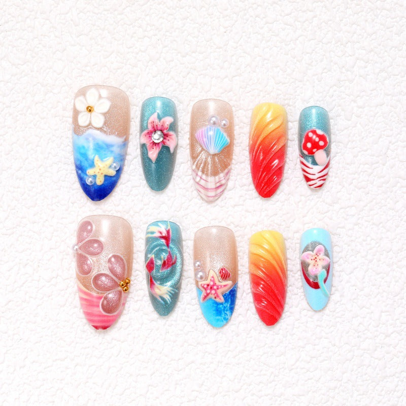 Artful nail designs with maritime motifs Bowlift