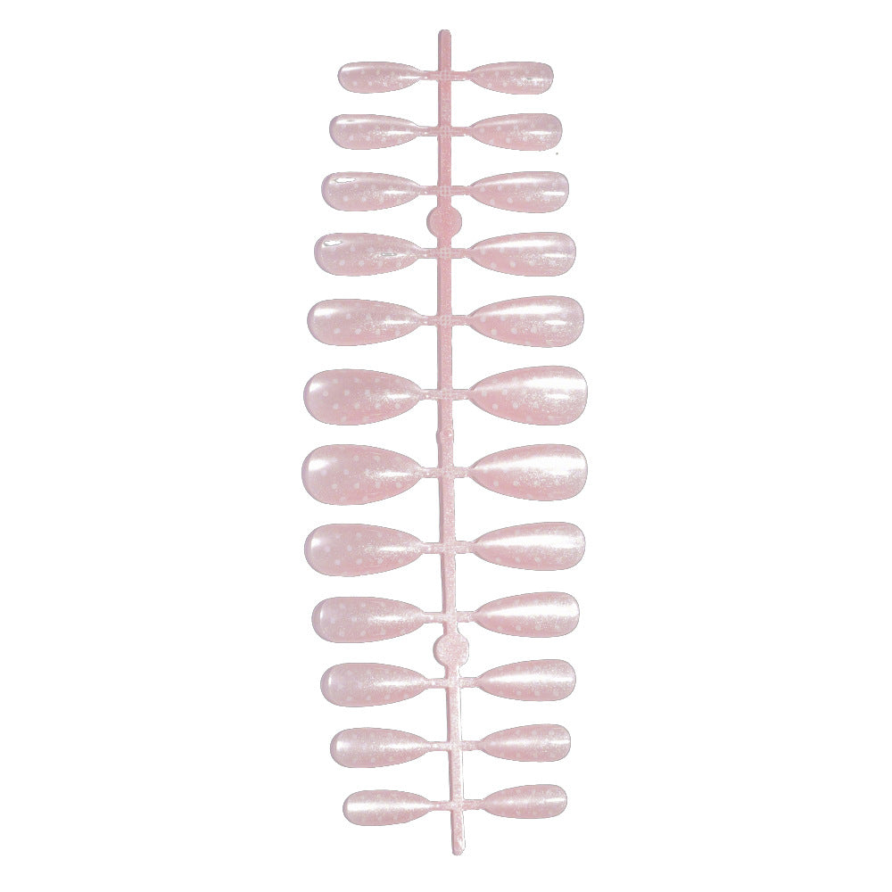 Artistic Almond-Shaped Press-On Nail Set with Whimsical Dot Design Bowlift