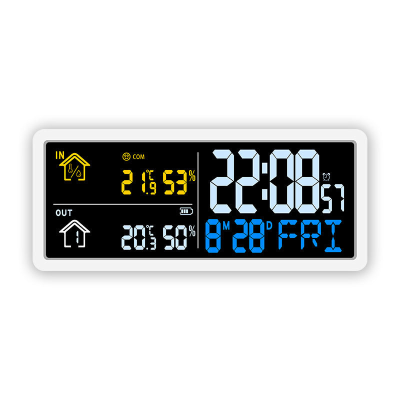 Digital Weather Alarm Clock with Multifunctional Display Bowlift