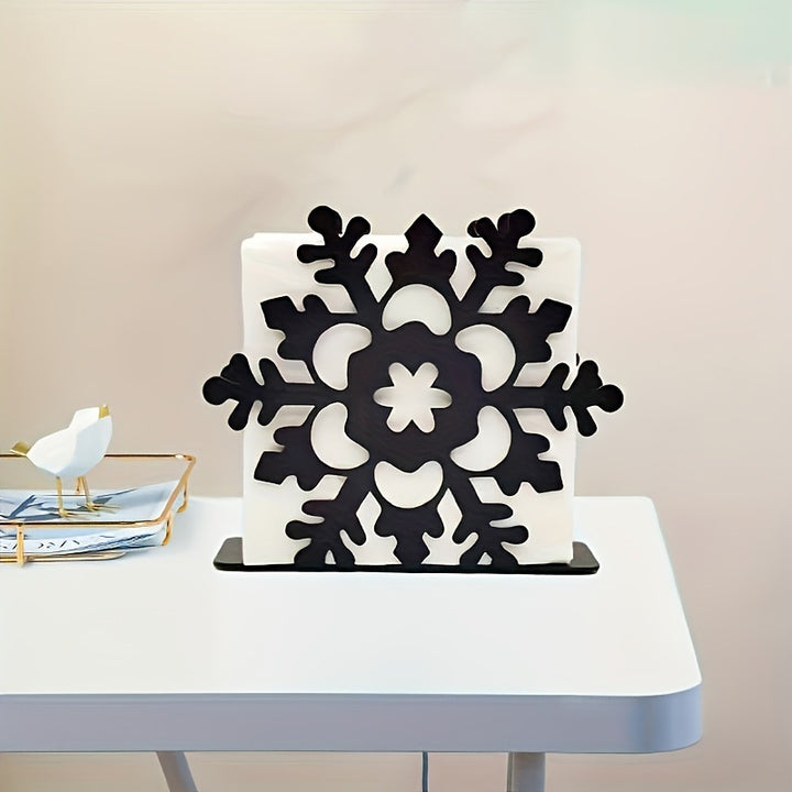 Snowflake-Themed Decorative Bookend