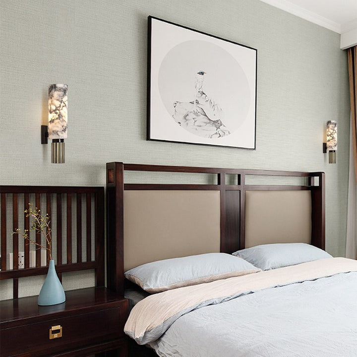Wall Sconces with Elegant Marble Design