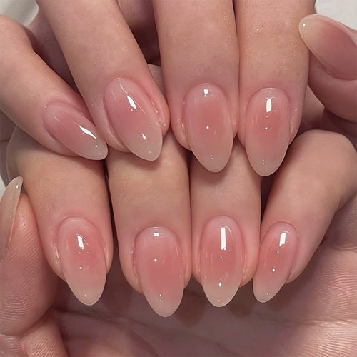 Glossy Ombre Almond-Shaped Nail Tips Bowlift