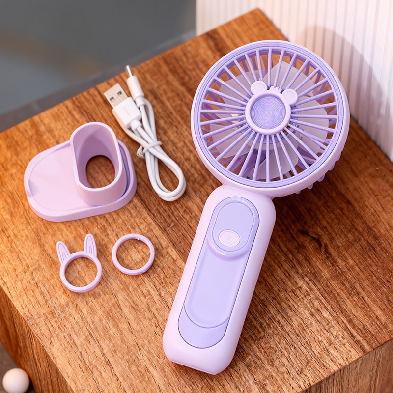 Ladies portable handheld fan with animal design Bowlift