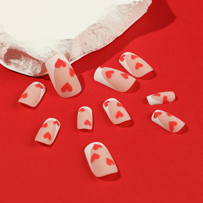 Artful Nail Art with Heart Design Bowlift