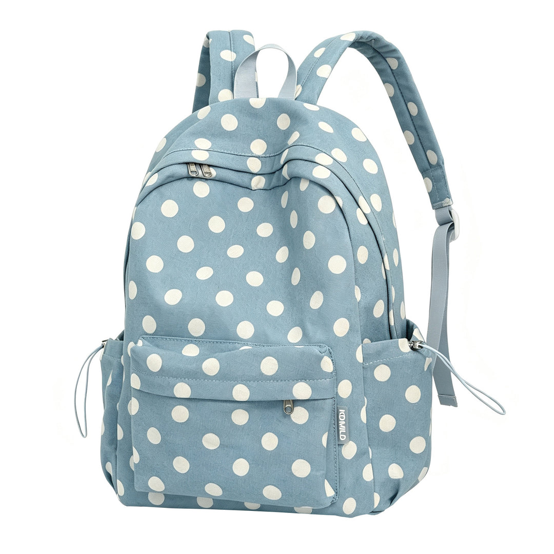 Casual Polka Dot School Backpack Bowlift