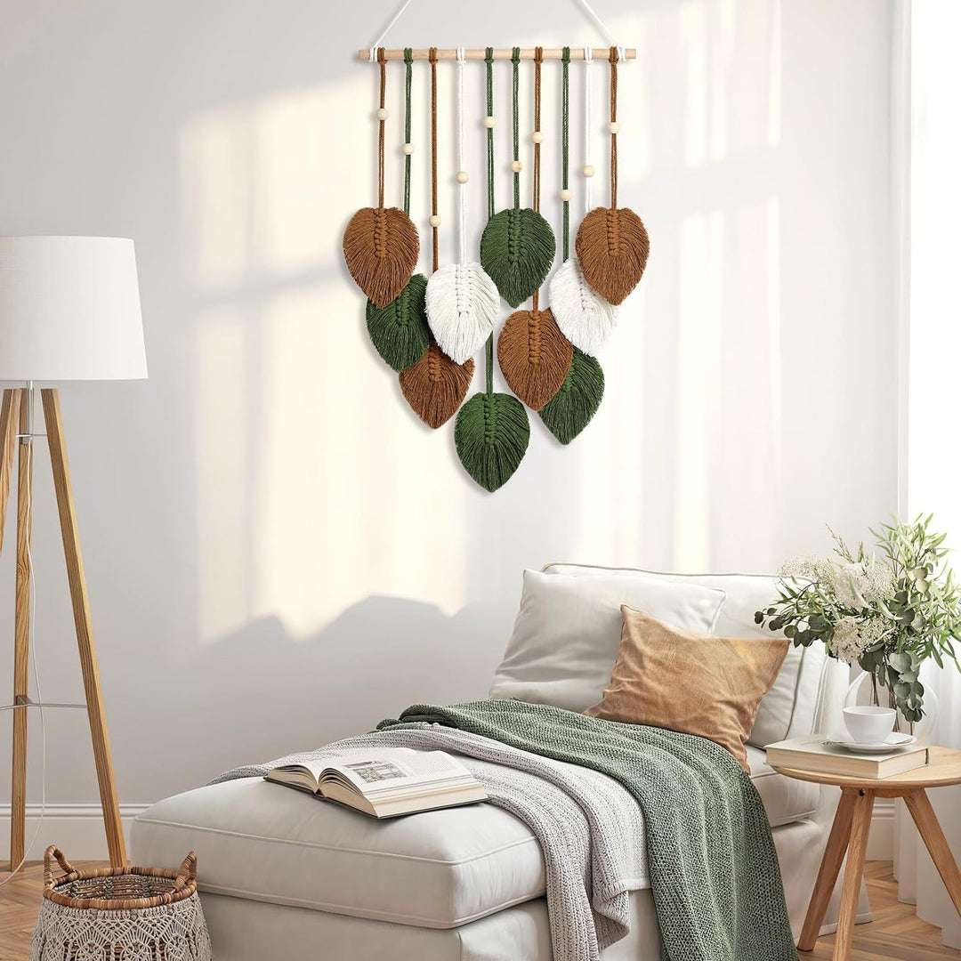Macrame Leaf Wall Hanging Art Bowlift