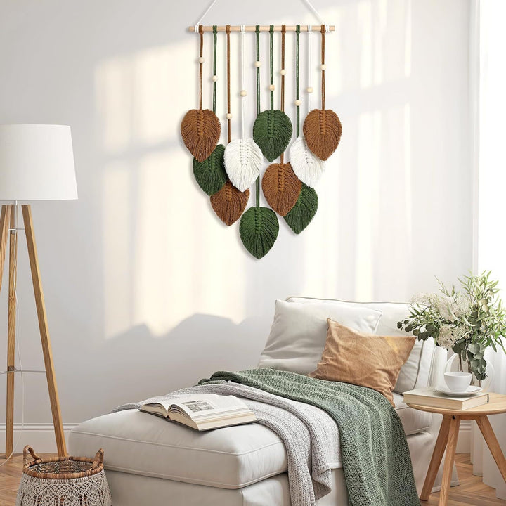 Macrame Leaf Wall Hanging Art Bowlift