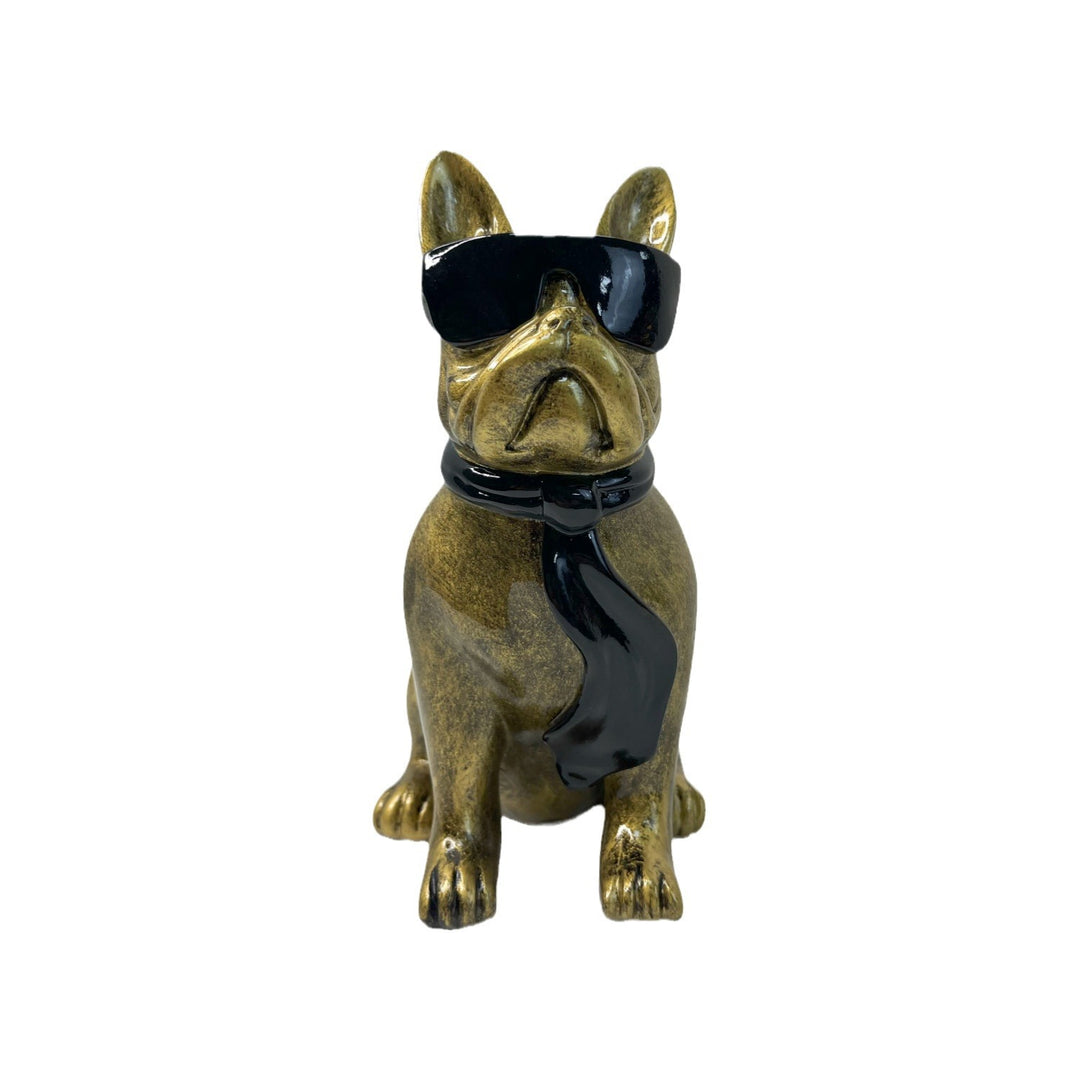 Colorful Bulldog Decoration Figure made of Resin Bowlift