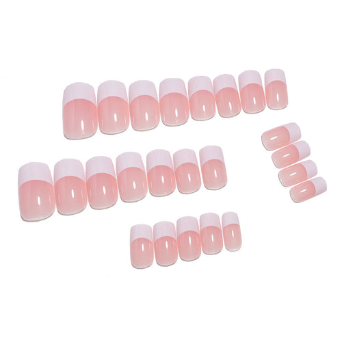 Artificial nail tips with elegant French design Bowlift