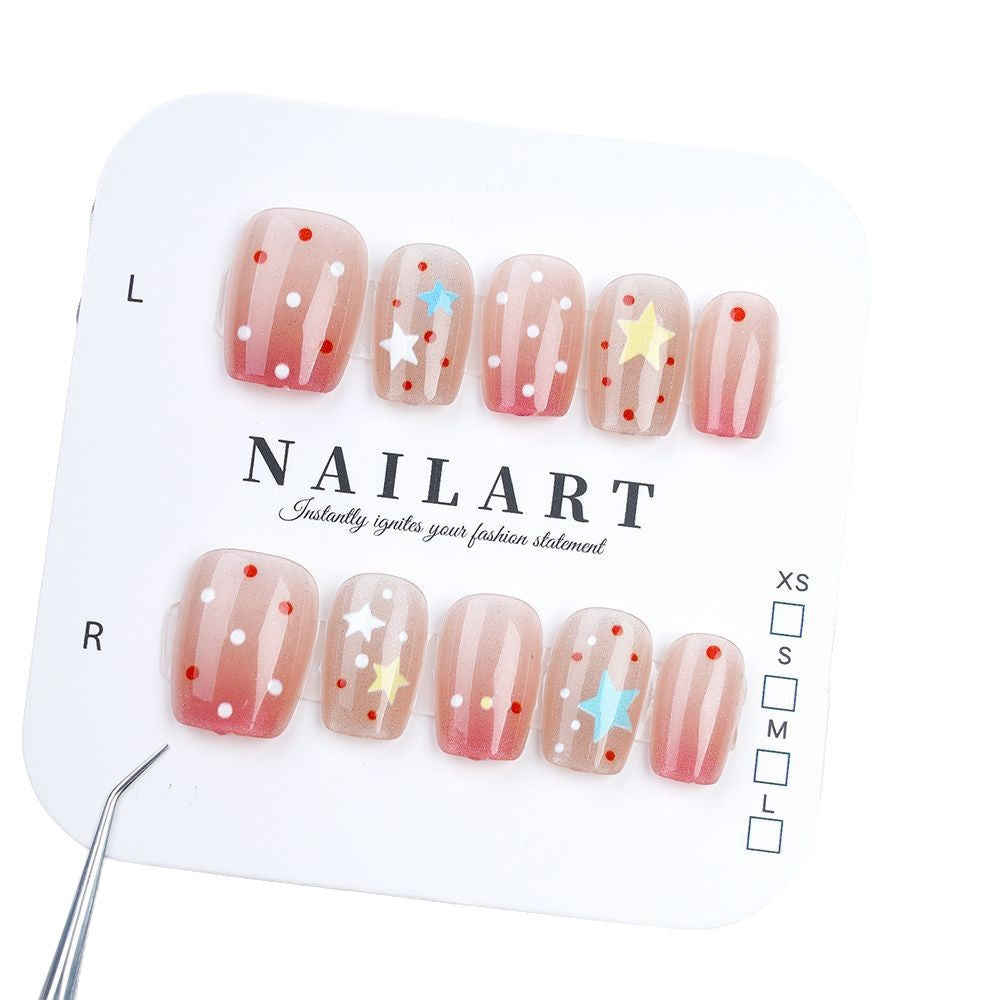 Starry Gradient Press-On Nail Set Bowlift