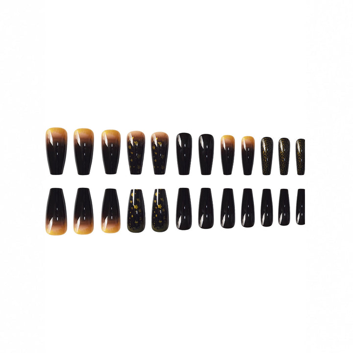 Elegant Press-On Nail Set with Star and Glitter Accents Bowlift