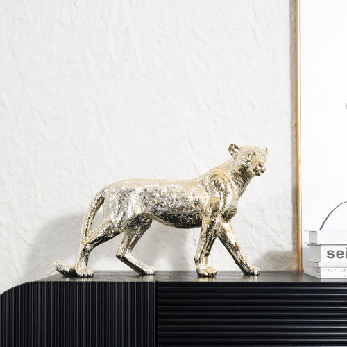 Decorative Gold Leopard Sculpture