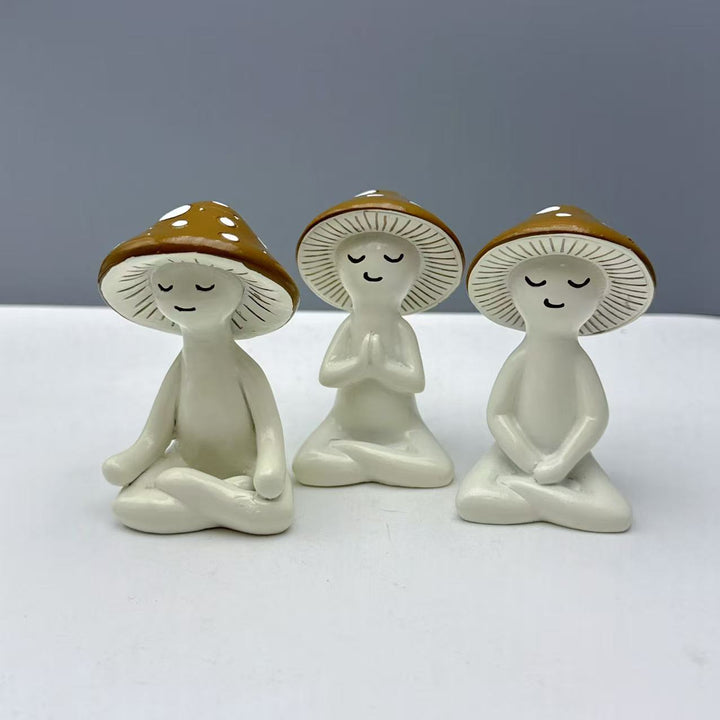 Meditating Mushroom Decoration Figure Bowlift