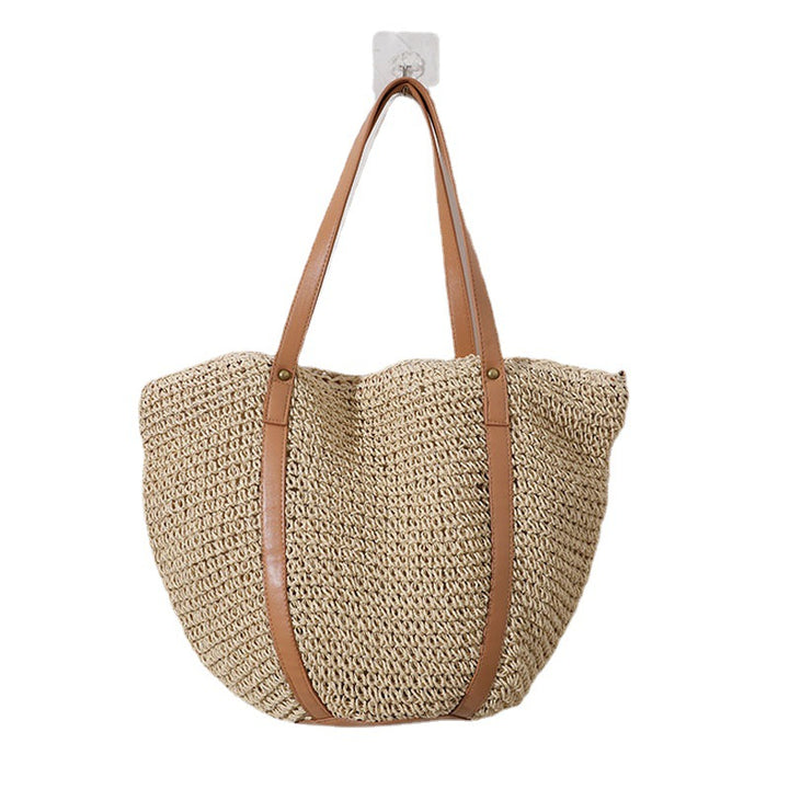 Large Braided Tote Bag with Adjustable Straps Bowlift