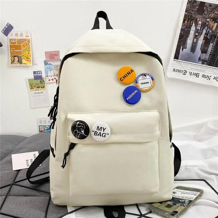 Backpack with Creative Button Design Bowlift
