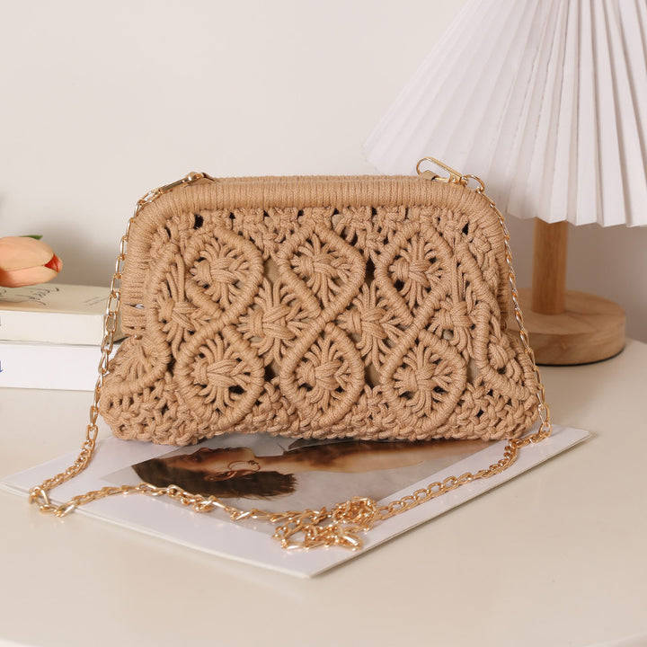 Hand-knotted shoulder bag in Boho style Bowlift