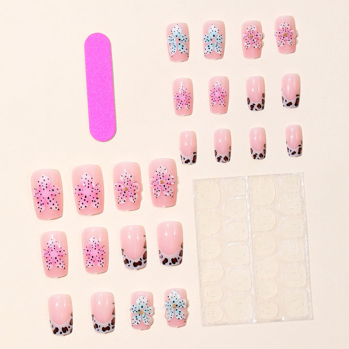 Decorative Floral Acrylic Nail Art Set Bowlift