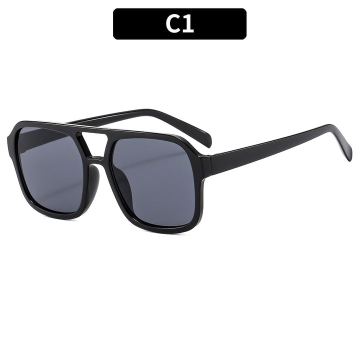 Oversized Angular Frame Sunglasses
