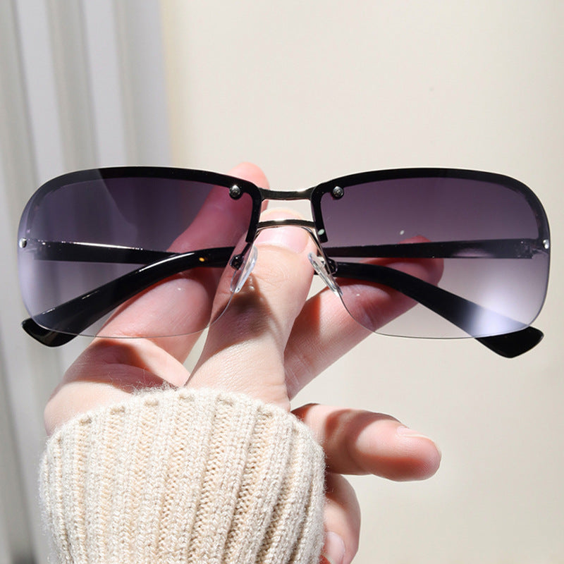 Ladies sunglasses with large, elegant lenses and a modern metal frame Bowlift
