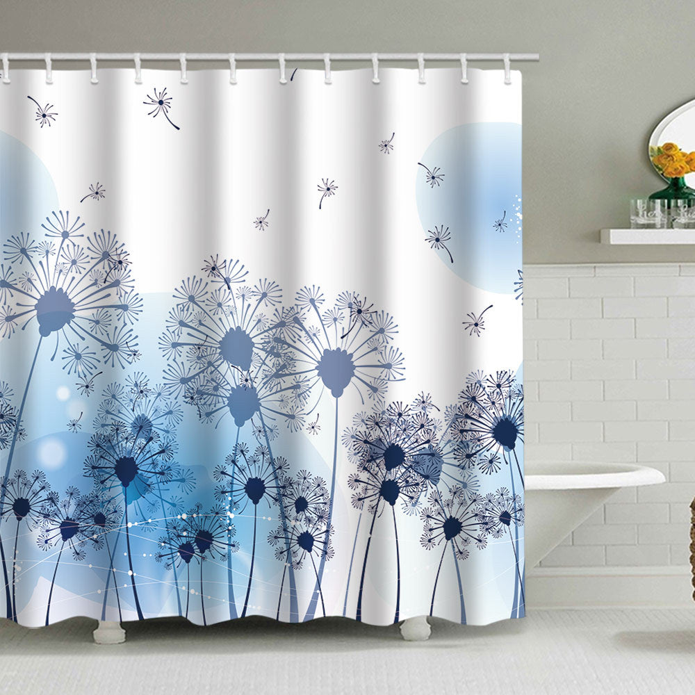 Floral Lavender Pattern Shower Curtain Bowlift