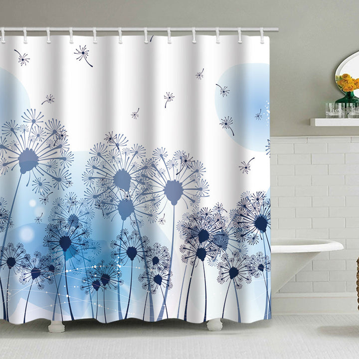Floral Lavender Pattern Shower Curtain Bowlift