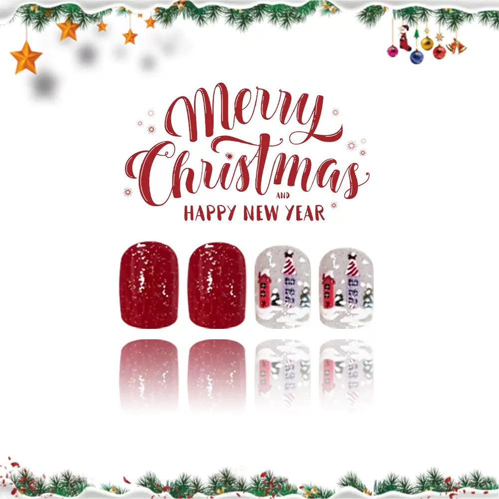 Art nail set with winter motif designs Bowlift
