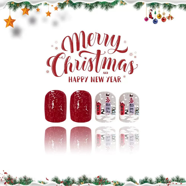 Art nail set with winter motif designs Bowlift