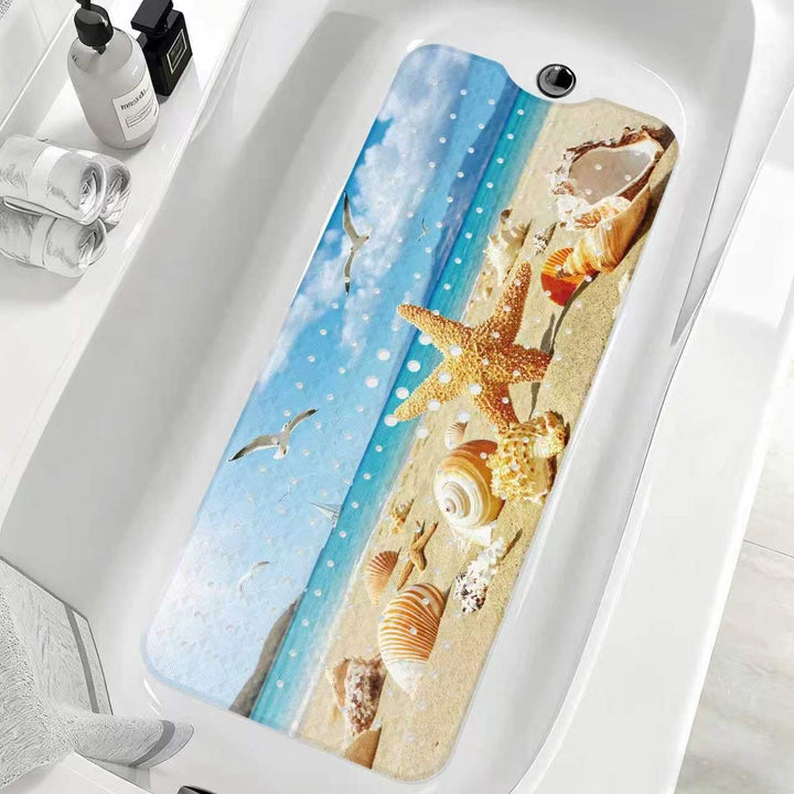 Decorative Ocean Shell Bath Mat Bowlift