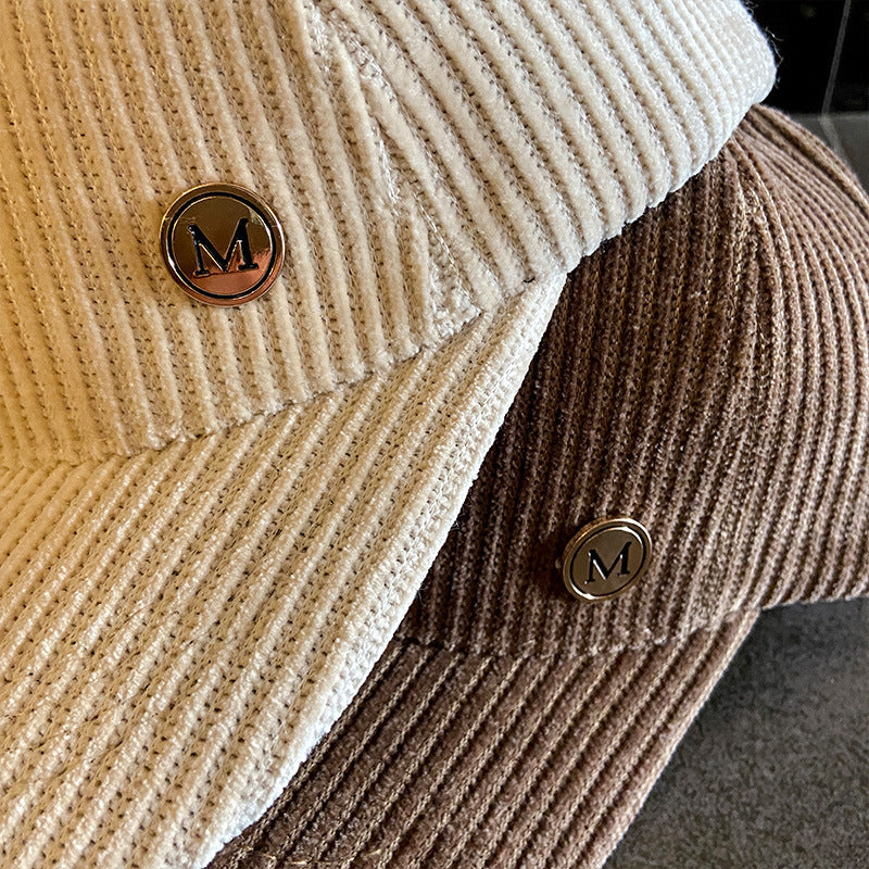 Women's Textured Corduroy Baseball Cap Bowlift