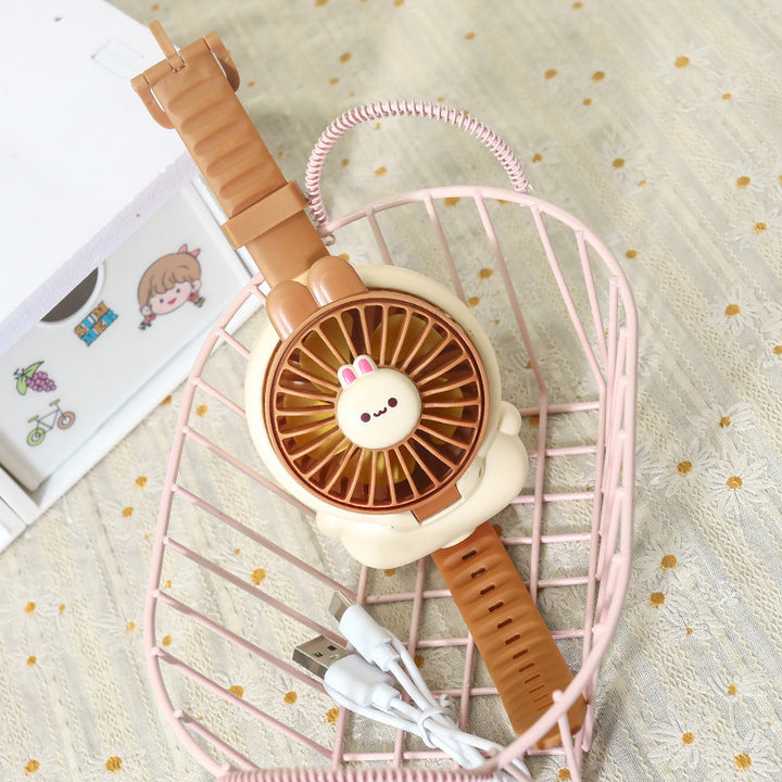 Ladies Portable Hand Fan in Cute Animal Design Bowlift