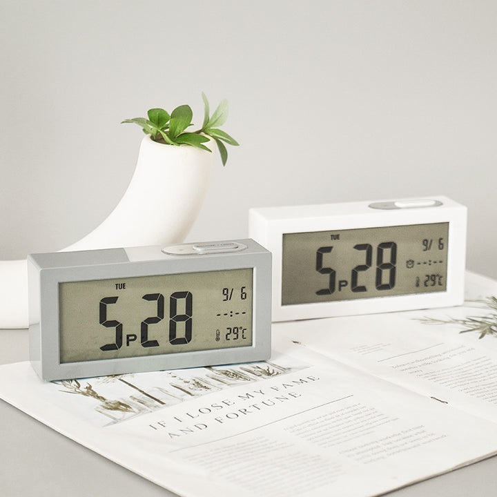Digital Alarm Clock with Large Contrasting LED Display and Temperature Display Bowlift