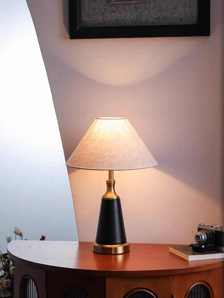 Contemporary Table Lamp with Textured Base