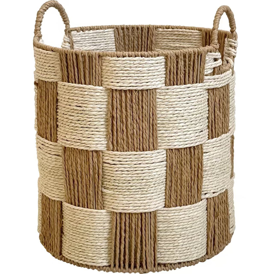 Handcrafted storage basket with carry handles Bowlift
