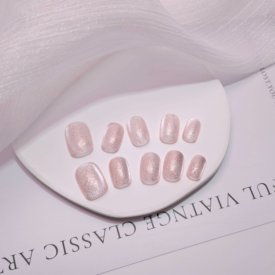 Elegant French Tip Press-On Nails Bowlift