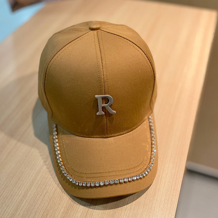 Women's Studded Rhinestone Baseball Cap Bowlift