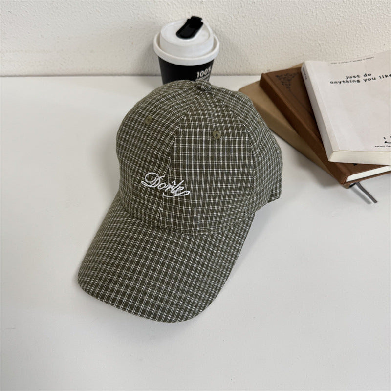 Men's Casual Checkered Baseball Cap Bowlift