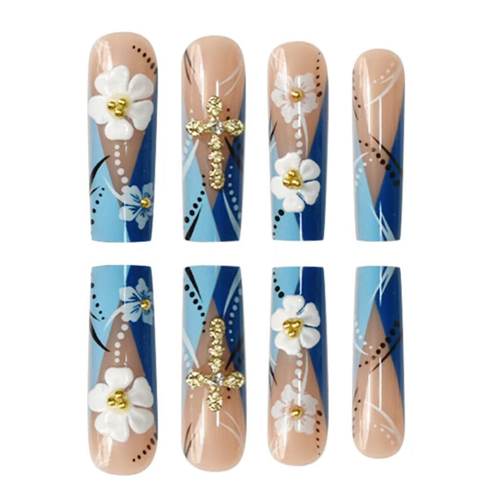 Decorative 3D Floral Nail Art Extensions Bowlift