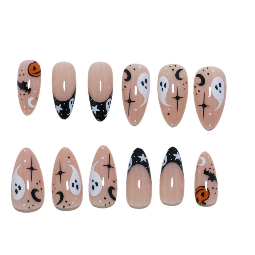 Artistic Halloween-Themed Press-On Nail Set Bowlift 1789805113