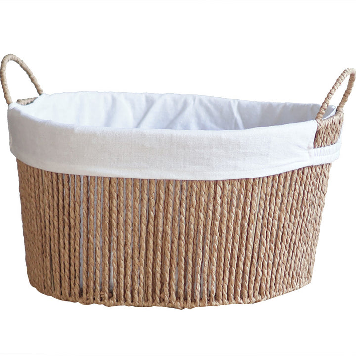 Handcrafted storage basket with white cotton lining Bowlift