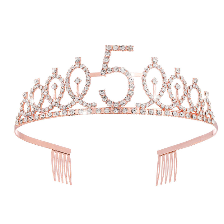 Women's Crystal-Embellished Tiara with Elegant Design Bowlift