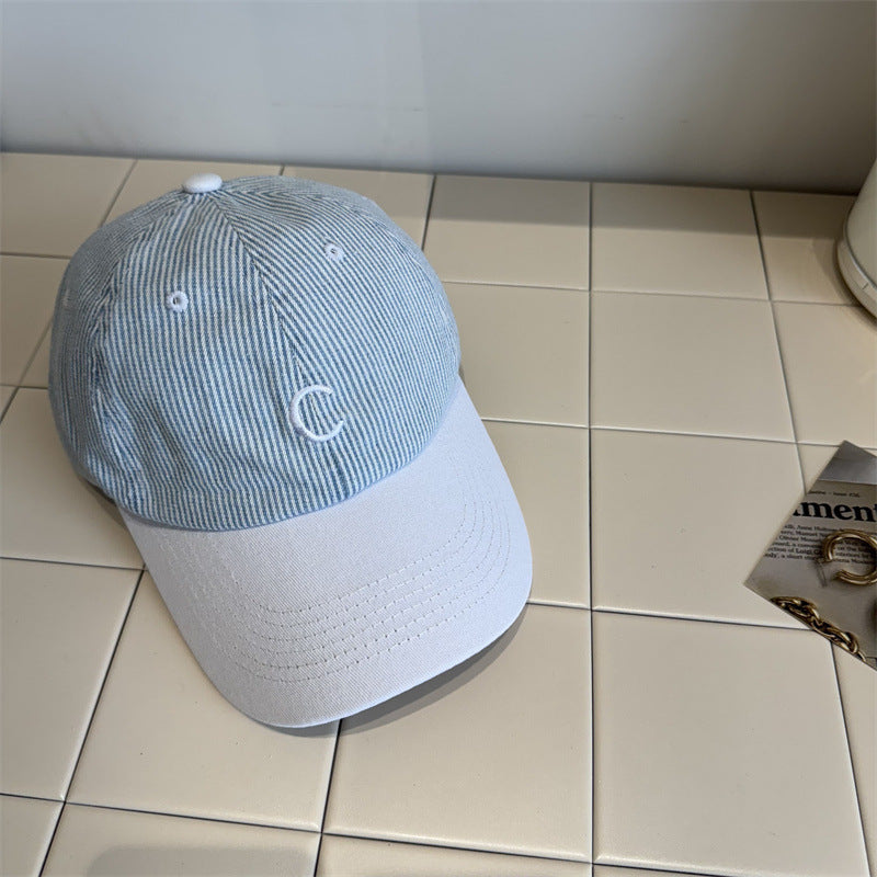 Men's Classic Striped Baseball Cap Bowlift